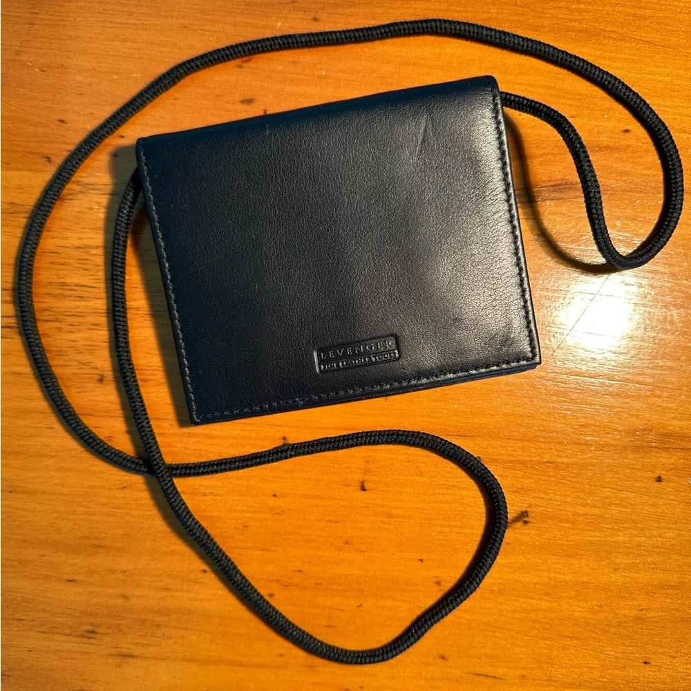 Professional Office Conference Men’s Levenger Black Card/ID Holder Organizer